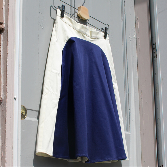 Like New Danish Brand Navy and White Skirt Size S - Picture 7 of 8